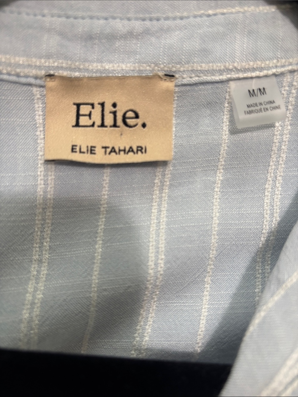 Pale Blue & White Vertical Stripe Casual Button-Down - Picture 4 of 7